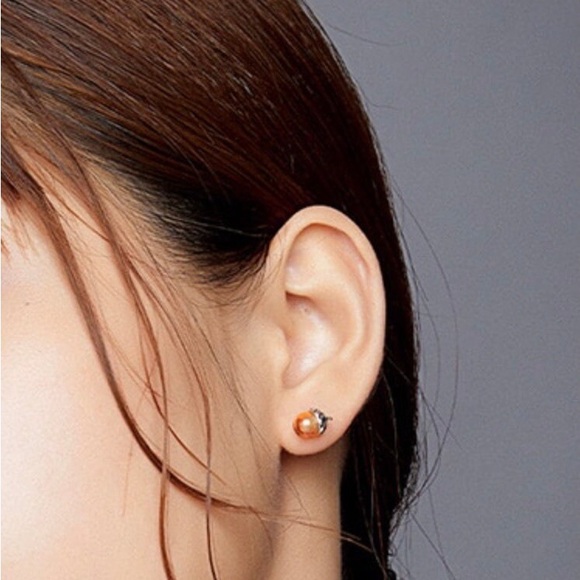 925 Sterling Silver silver Ear Studs Shining Acorns Engagement Statement Jewelry - Picture 10 of 10